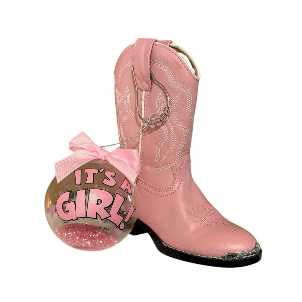 It's a Girl! Ornament / Western Boot Decor | Baby Shower | Pink